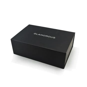 Planqueas de caixas de envases negras con logotipo